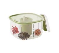 Generico Seasoning Box - Clear Storage Container | Spicce Jar with Lids for Homes Kitchens and Hotels Clear Condiment Jars Pots for Spices Sugar Salt Pepper Airtight Food Container Storage Box