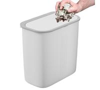Generico Seau à déchets étroit salle de bains,poubelle à pression | récipient rectangulaire résistant aux odeurs avec couvercle pour buanderie cuisine commerciale restaurant hôpital et salle de bains