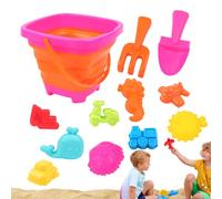 Genérico Seau de plage, pelles et enfants pour | Jeu de 13 pièces pour construire des châteaux, jouets pour bac à sable et outils d'excavation en plein air pour filles et garçons
