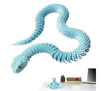 Generico Serpent articulé, animaux imprimés en 3D jouets de bureau, blague réaliste pour bureau, table, bibliothèque, voiture et étagère avec design 3D