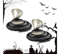 Genérico Serpent en caoutchouc | 2 pièces accessoires effrayants réalistes | Jouet en caoutchouc pour , pour anniversaire, fête des , fête des innocents, maison, chambre, salle de classe