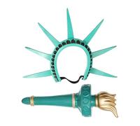 Genérico Serre-tête d'Halloween : torche et couronne de la statue de la liberté, accessoire élégant pour les cheveux pour les festivals, coiffe de costume | Parfait pour les costumes, les déguisements