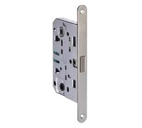 Generico Serrure magnétique type Polaris - Pour portes intérieures Bonaiti/AGB - Modèle double carré - Trou carré pour fermeture avec vant 18 x 196 mm - Entrée 50 mm - Chrome mat