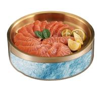 Generico Serving Tray - 304 acier inoxydable, 8,46 x 8,46 x 2,6 x 2,6 in Serving Dish Durable And Easy to Clean | Ice Chilled Servings Tray, Party Platter For Food, Drinks, Buffet, Home And Outdoor