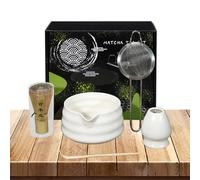 Genérico Set, Besen, Keramik Schale, Grüntee Zubereitung Zubehör, Japanisches Teezeremonie Kit, Geschenk Für Anfänger Liebhaber