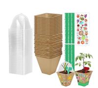 Genérico Set de culture pour - Kit avec pots et accessoires | Kit serre pour avec autocollants | pour expériences, travaux manuels, apprentissage de la nature, maison, balcon