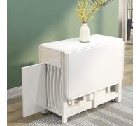 Generico Set de table à manger pliable avec porte à rabat et tiroir, design peu encombrant, comprend 4 chaises, style papillon mobile pour un rangement facile, idéal pour les petites salles à manger