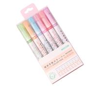 Generico Set pour surligneurs - Une demi-douzaine de marqueurs à motifs, style distinctif, couleurs translucides sans bavures, tige avec poignée confortable pour une utilisation prolongée | pour le