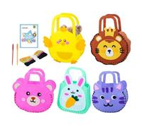 Genérico Sewing Kit - 7 pouces Handbag Craft Set | Cloth Material - DIY Sewing Learning Kit Educational Beginner Craft Tool for Kids Classroom Home School Birthday Gift Activity Set