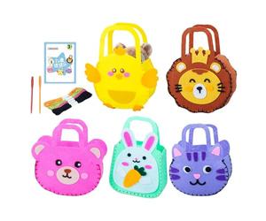 Genérico Sewing Kit - 7 pouces Handbag Craft Set | Cloth Material - DIY Sewing Learning Kit Educational Beginner Craft Tool for Kids Classroom Home School Birthday Gift Activity Set