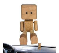 Genérico Shaking Holzmann | Figurine WOT en bois | Petite figurine en bois charmante | Décoration intérieure de voiture amusante | Poupée de pieds tremblant, accessoires amusants pour voitures et
