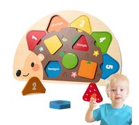 Generico Shape Sorter - Puzzle Formes Hérisson en Bois - Jeux de Classification et Empilage pour Interaction Parent-Fils, Maison, École et Jardin d'enfants