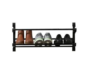 Genérico Shoe Rack Wall - Porte-chaussures pliable | 2-Tier Space Saving Organizer, For Sneaker Hallway Wardrobe Bathroom Dorm