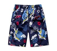 Generico Short de bain homme Bermuda à séchage rapide short de bain natation surf plage maillots de piscine élastique vacances shorts hommes piscine respirant boxer mer, Marine militaire., XL