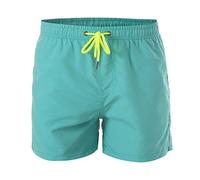 Generico Short de bain pour homme de sport plage short de bain hawaïen bermudes d'été maillots de piscine avec poches de vacances boxer mer doublure en maille respirante short homme, bleu ciel, M