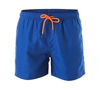 Generico Short de bain pour homme de sport plage short de bain hawaïen bermudes d'été maillots de piscine avec poches de vacances boxer mer doublure en maille respirante short homme, bleu, M