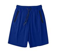 Generico Short Homme Court Respirant Léger Élastique à la Taille Pantalon Court d'Été Couleur Unie Casual Shorts Homme Travail Sport Bermudes De Mer Élégant Gym Short Combinaison, bleu foncé, 5X-Large