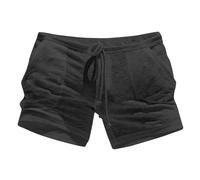 Generico Short pour homme, sexy, transparent, confortable, élastique, avec cordon de serrage, léger, séchage rapide, respirant, short de perspective, bikini, été, plage, natation, Noir , L