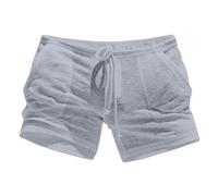 Generico Short pour homme, sexy, transparent, confortable, élastique, avec cordon de serrage, léger, séchage rapide, respirant, short de perspective, bikini, été, plage, natation, Gris cendré., M