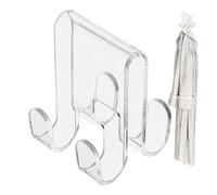 Generico Shower Hooks Over Glass Door,Acrylic Shower Towel Hooks - Transparent Storage Tool for Washcloth, Robe, Clothes, and Towel