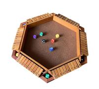 Genérico Shut The Box Jeu de dés en bois avec étui en acrylique | Jeu éducatif de mathématiques pour et adultes | Idéal pour soirées de jeux en famille, voyages, fêtes et salles de classe