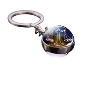 Generico Signe du zodiaque Balance Couleur Argent Double Face Lumineux Horoscope Magie Astri Constellation Gadget Accessoires Sac À Dos Idée Cadeau Homme Femme Enfant, argent, Taille Unique