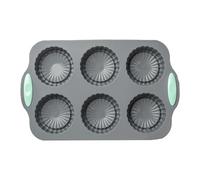 Generico Silicone Cake Molds | 6-Cups Non Stick Muffin Tray With Flower Design | Moule à pâtisserie en silicone | Christmas Chocolate Egg Bread Cookie Holiday Cooking Food Soap Making