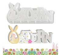 Generico Silicone Easter Molds, Rabbit Letter Shaped Crafting Moulds for Resin, Plaster, DIY Ornaments, Ideal for Home Decor, Easter Parties, Family Friends Crafting, Holiday Decorations, F