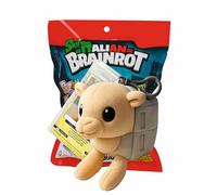 Generico Skifidol Italian Brainrot Camelo Peluche 12 cm + 1 carte, porte-clés décoratif, peluche douce couleur crème avec grands yeux, accessoire pour sacs à dos