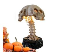 Genérico Skull - 2,17 x 2,17 x 6,3 pouces Gothic Resin 4 Head Skull Lamp Light - 3D Industrial Style Halloween Decorative Lights, Spooky Skulls Lamp Lights For Tabletop, Halloween Party Supplies,