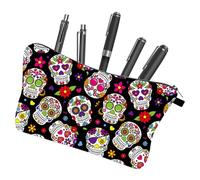Generico Skull a - Convoyeur d'écriture fraîche, bourse élégante | Stockage de stylo multifonction portable, accessoire de bureau d'étudiant à, support pour les fournitures
