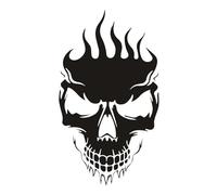 Generico Skull Car Decal - PVC 17 x 10 cm, imperméable Reflective Skull Sticker, Back Adhesive Feature | Decorative Stripe Feature, SUV Laptop Window, Car Motorcycle Uses