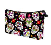 Generico Skull Pencil Case | Waterproof Stationary Bag | Gothic Pouch Halloween School, Large Storage Pen Bag For Teen Girl Boy; Dark Aesthetic Makeup Organizer, Zippered Desktop Supply Holder Gift