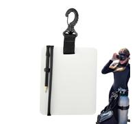 Genérico Slate d'écriture sous-marine | Slate de rédaction de plongée durable avec clip rotatif et crayon, tablette de plongée compacte, planche de plongée facile à utiliser pour la plongée