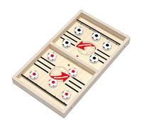 Genérico Sling Puck Table de Hockey en Bois à Bataille Rapide avec Lance-Pierre, Baby-Foot de Bureau Compact | Disque Amusant et créatif de Longue durée pour