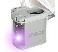 Generico Small Clip On Fan - Desk Fans Small Quiet Cooling | 100-Speed Rechargeable With Light For Home Bedroom Office Travel Camping Hiking Fishing Beach Picnic Women Men Kids