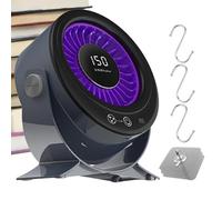 Genérico Small Desk Fan - Ventilateur de bureau portable rechargeable 22,7 cm | Ventilateur mural monté sur bureau | Ventilateur circulaire 150 vitesses Stepless réglable Low Noise Quiet Oscilllating