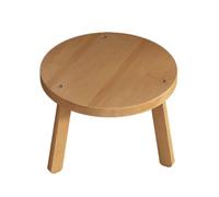 Generico Small Wood Stool - Wood 30 x 18 cm | Round Riser Pedestal Plant Stand | Garden Flower Pot Holder for Farmhouse Living Room Vanity Windowsill Balcony Bathroom Bedroom Use