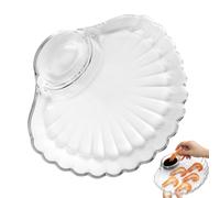 Genérico Snack Platter with Saucer Divider Dumpling Serving Plate Glass