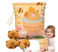 Generico Snack Sacs pour enfants, snack bouch - Capybara Doll Plush Snack Cash - Garçons filles doux coussin farce chips bonbon caoutchouteux avec cordon pour le déjeuner, voyage