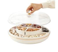 Generico Snackle Box, Divided Snack Tray With Lid And Handle | Removable Compartments Box | Double-Layer Clear Airtight Snack Serving Tray | For Nut Candy Kitchen Travel Party Picnic Fridge Pantrys