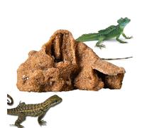 Generico Snake Cave - Terrarium Resin Bearded Dragon Cave, Multi Functional Basking And Hiding Area | Artificial Rock Landscape for Gecko, Amphibians, Shrimp, Fish, Hermit Crab, Reptile Aquarium
