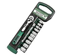 Generico Socket Wrench Set | 12 Pieces Small Socket Ratcheting Wrench Set | Portable Screwdriver Bit for Appliance Truck Furniture Bike Automotive Metalworking Machinery Technicians