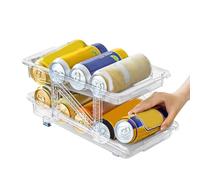 Genérico Soda Can Holder, Extensible Soda Rack, Automatic Rolling Storage, 14,17 x 9,37 x 6,42 pouces Sturdy Container, Fridge Carbonated Drinks Base for Juice, Beer, Yaourt, Coffee & Tea
