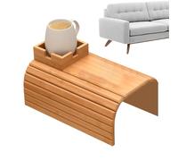 Generico Sofa Arm Table - 4,4 inches wide Wooden Sofa Cup Arm Holder - Anti-Slip Clip On Side Table, Boisson Coaster Organizer For Eating/Drinks/Snacks