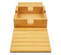 Genérico Sofa Armrest Organizer - Wood, 35,5 x 11 cm Armrest Tray Anti-Slip Design | Pliable, Couch Tray For Snacks, Gadgets, Phones, Tablets, Books, Living Room, Dorm, Bedroom, Armchair Use