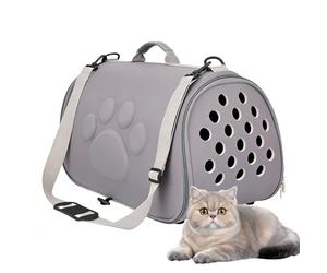 Generico Soft Petr Bag | Pet Outing Pouch with Shoulder Strap, Breathable Puppyr Bag For Travel, Hiking, Outdoor, Airplane, Camping, Commutation, Veterinary & Urban Adventures, Gris, Medium