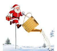 Genérico Solar Christmas Lights Outdoor | Waterproof Santa Claus Watering Can Garden Decorations For Yard Lawn Pathway Patio Porch Walkway Party Women Mom