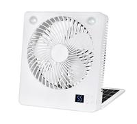 Genérico Solar Power Fan, Quiet Camping Fan, 7,2 x 2,36 x 8,19 pouces LED Lights Rechargeable, Folding Cooling Gadget with 3 vitesses, Portable Survival Gear for Outdoor Home, Tent Beach Travel