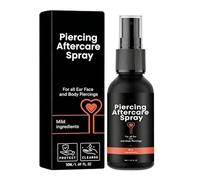 Generico Solution Nettoyant Piercing - Spray à la fin de la formule délicate et apaisante en format de voyage, soin du piercing pour le corps et le visage | Adultes Amateurs Familles Adolescentes